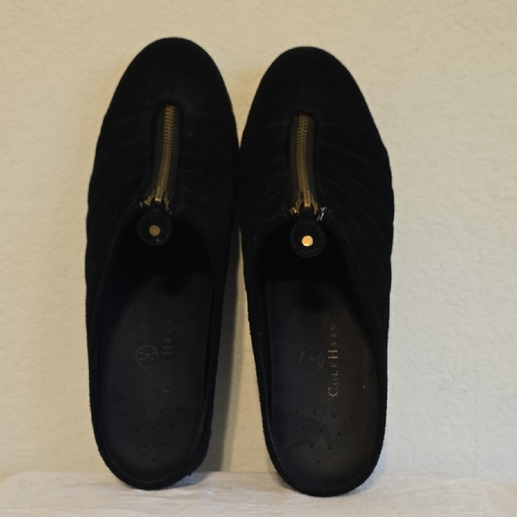 Cole Haan Black Women's Mules. Waterproof With Nike Air Heels. Size 8.5 - Picture 7 of 16